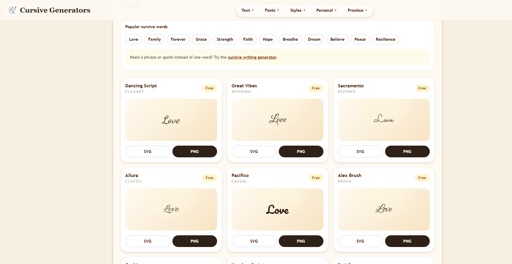 Cursive Generators logo